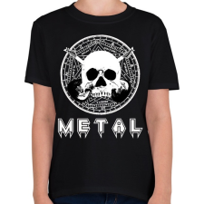 PRINTFASHION metal skull - Gyerek póló - Fekete gyerek póló