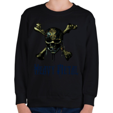 PRINTFASHION metal skull - Gyerek pulóver - Fekete