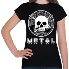PRINTFASHION metal skull - Női póló - Fekete