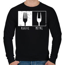 PRINTFASHION Metál villa - Férfi pulóver - Fekete férfi pulóver, kardigán