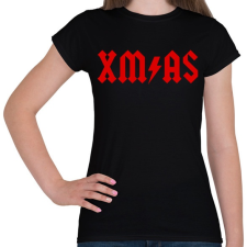 PRINTFASHION Metal XMAS - Női póló - Fekete női póló