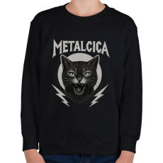 PRINTFASHION metalcica bw2 - Gyerek pulóver - Fekete