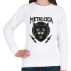 PRINTFASHION metalcica bw - Női pulóver - Fehér