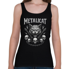 PRINTFASHION metalicat1 - Női atléta - Fekete női trikó