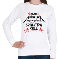 PRINTFASHION Metallica rajongók - Női pulóver - Fehér