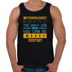PRINTFASHION Meteorologist the only job - Férfi atléta - Fekete