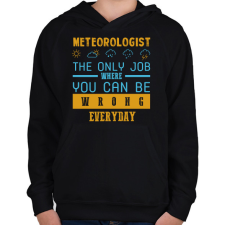 PRINTFASHION Meteorologist the only job - Gyerek kapucnis pulóver - Fekete gyerek pulóver, kardigán