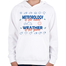 PRINTFASHION Meteorology is the name - Gyerek kapucnis pulóver - Fehér gyerek pulóver, kardigán