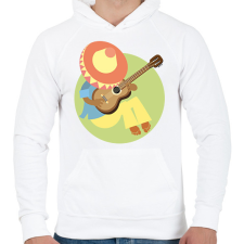 PRINTFASHION Mexikó-sombrero-gitár - Férfi kapucnis pulóver - Fehér férfi pulóver, kardigán