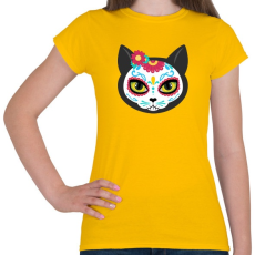 PRINTFASHION Mexikói cukorkoponya - Női póló - Sárga