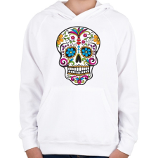 PRINTFASHION mexikói Koponya, - Gyerek kapucnis pulóver - Fehér gyerek pulóver, kardigán