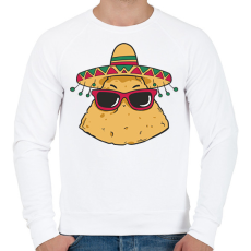 PRINTFASHION Mexikói nachos - Férfi pulóver - Fehér
