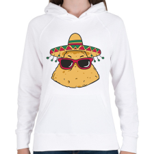 PRINTFASHION Mexikói nachos - Női kapucnis pulóver - Fehér női pulóver, kardigán