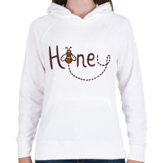 PRINTFASHION Méz - Honey - Női kapucnis pulóver - Fehér
