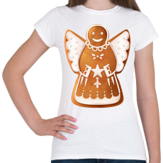 PRINTFASHION Mézeskalács angyal - Női póló - Fehér