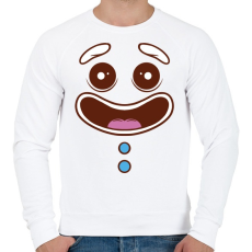 PRINTFASHION Mézeskalács arc - Férfi pulóver - Fehér