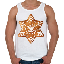 PRINTFASHION Mézeskalács csillag - Férfi atléta - Fehér atléta, trikó