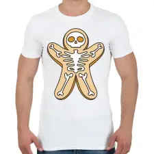 PRINTFASHION Mézeskalács csontváz - Férfi póló - Fehér férfi póló