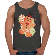 PRINTFASHION Mézeskalács - Férfi atléta - Sötétszürke