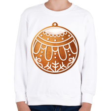 PRINTFASHION Mézeskalács gömb - Gyerek pulóver - Fehér gyerek pulóver, kardigán