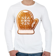 PRINTFASHION Mézeskalács kesztyű - Férfi hosszú ujjú póló - Fehér