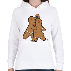 PRINTFASHION Mézeskalács tánc - Női kapucnis pulóver - Fehér