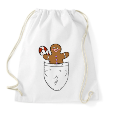 PRINTFASHION Mézeskalács zsebminta - Sportzsák, Tornazsák - Fehér tornazsák