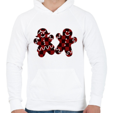 PRINTFASHION Mézi - Férfi kapucnis pulóver - Fehér férfi pulóver, kardigán