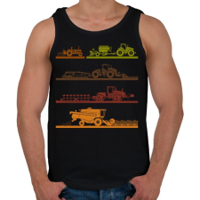 PRINTFASHION Mezőgazdasági gépek  - Férfi atléta - Fekete atléta, trikó