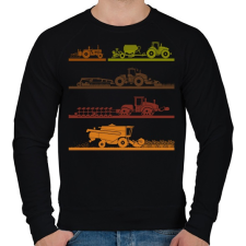PRINTFASHION Mezőgazdasági gépek  - Férfi pulóver - Fekete férfi pulóver, kardigán