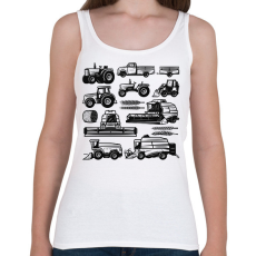 PRINTFASHION Mezőgazdasági gépek  - Női atléta - Fehér