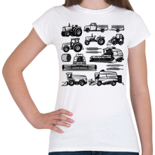 PRINTFASHION Mezőgazdasági gépek  - Női póló - Fehér női póló