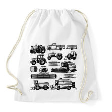 PRINTFASHION Mezőgazdasági gépek  - Sportzsák, Tornazsák - Fehér tornazsák
