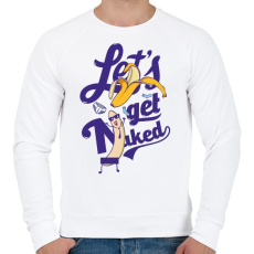 PRINTFASHION Meztelenül - Férfi pulóver - Fehér