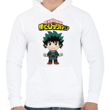 PRINTFASHION MHA Izuku Midoriya - Férfi kapucnis pulóver - Fehér férfi pulóver, kardigán