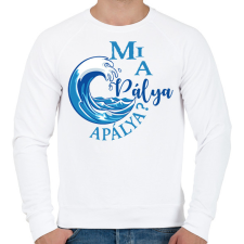 PRINTFASHION Mi a pálya, apálya? - Férfi pulóver - Fehér férfi pulóver, kardigán
