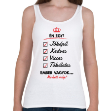 PRINTFASHION Mi kell még? - Női atléta - Fehér női trikó