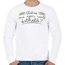 PRINTFASHION Mi nem volt érthető? - Férfi pulóver - Fehér férfi pulóver, kardigán