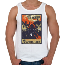 PRINTFASHION Mi vagyunk a Horda - Férfi atléta - Fehér