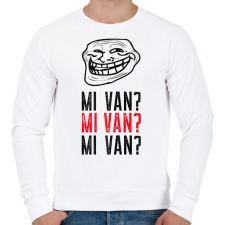 PRINTFASHION MI VAN MI VAN MI VAN - Férfi pulóver - Fehér férfi pulóver, kardigán