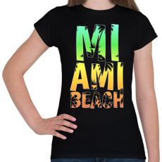 PRINTFASHION Miami beach - Női póló - Fekete