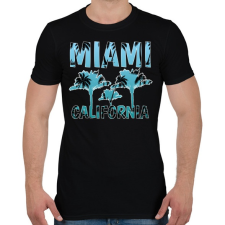 PRINTFASHION Miami california - Férfi póló - Fekete férfi póló