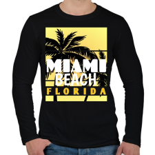 PRINTFASHION Miami  - Férfi hosszú ujjú póló - Fekete férfi póló