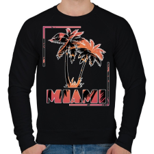 PRINTFASHION Miami  - Férfi pulóver - Fekete férfi pulóver, kardigán