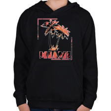 PRINTFASHION Miami  - Gyerek kapucnis pulóver - Fekete gyerek pulóver, kardigán