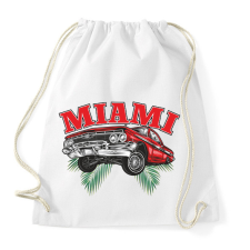 PRINTFASHION Miami lowrider - Sportzsák, Tornazsák - Fehér tornazsák