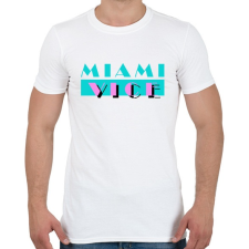 PRINTFASHION Miami Vice - Férfi póló - Fehér férfi póló