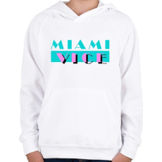 PRINTFASHION Miami Vice - Gyerek kapucnis pulóver - Fehér