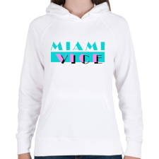 PRINTFASHION Miami Vice - Női kapucnis pulóver - Fehér női pulóver, kardigán