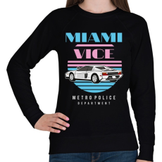 PRINTFASHION Miami Vice - Női pulóver - Fekete